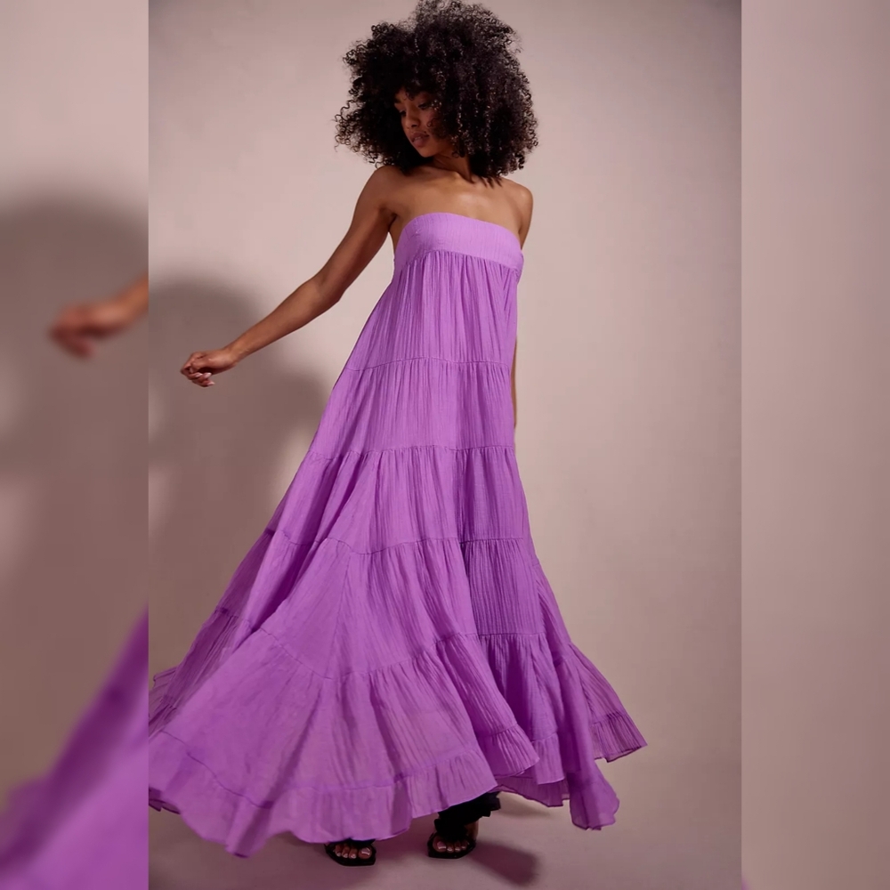 Free People Last‎ Dance Maxi Dress In Crushed Violet Women's